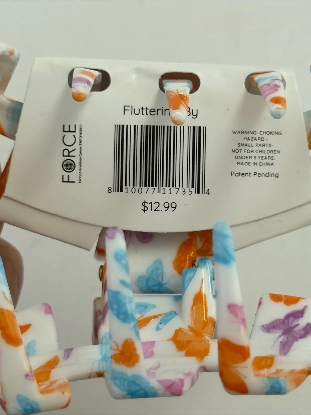 TELETIES Fluttering By Medium Hair Clip with Bonus Scrunchie. NEW!